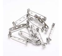 Egurs 500 Stück Silber Broschennadeln Sicherheitsnadeln Brosche Pin Nadeln Basteln Edelstahl für DIY Namenschild Hochzeitsanstecker Handwerk Schmuckherstellung 40mm