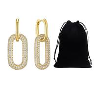 EHDWXVZM 1 Paar Hängeohrringe, 1 Schmuckaufbewahrungstasche, Goldene Anhängerohrringe, Damenschmuck, Personalisierte Ohrringe Zur Dekoration