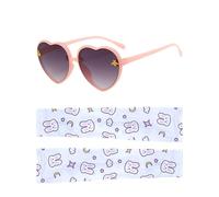 EHDWXVZM 1 Paar Kindersonnenbrillen, 1 Paar Eishüllen, Herzförmige Sonnenbrillen, Outdoor-Sonnenbrillen, Sommerbrillen