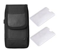 EHDWXVZM 1 Stück Handy-Hüfttasche Aus Leder, 2 Stück Anti-Entmagnetisierungs-Kartenhalter, Stilvolles Und Schlichtes Design, Geeignet Für Outdoor-Sportarten Und Tägliche Reisen.