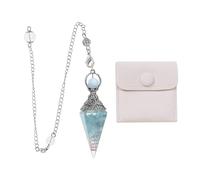 EHDWXVZM 1 Stück Sechseckiger Kegelanhänger Anhänger, 1 Stück Schnappschmucktasche, Aura Healing Stone Anhänger, Klassisches Retro, Kreatives Juwelgeschenk.