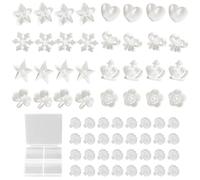 EHDWXVZM 16 Paar Ohrringe Aus Kunstharz Und 1 Aufbewahrungsbox Aus Kunststoff, Transparente Ohrringe, Unsichtbare Ohrringe Für Damen, Schulohrringe, Transparente Aufbewahrungsbox Für Ohrringe