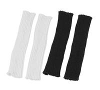 EHDWXVZM 2 Paar Lange Fingerlose Handschuhe, Weiche Thermo-Handschuhe, Lange Armstulpen Für Damen, Unterarmstulpen, Gestrickte Fingerlose Handschuhe, Thermo-Strickhandschuhe
