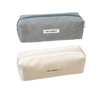 EHDWXVZM 2 Stück Cord-Bleistiftbeutel, Lern-Briefpapier-Aufbewahrungstasche, Einfache Schreibwaren-Tasche, Mädchen-Bleistiftbeutel, Schulbedarf