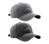 EHDWXVZM 2 Stück Herren-Baseballmützen, Bergstickerei-Baseballmützen, Retro-Sonnenhüte, Herren-Sportmützen, Sommermützen