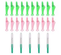 EHDWXVZM 20 Stück Mini-Fischnadel-Einfädler, 5 Stück Nahttrenner, Kunststoff-Nadeleinfädler, Handnähnadel, Nähmaschinennadel-Schnellfadenführung, Nähzubehör Für Kleidungsstücke