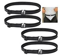 EHDWXVZM 4 Stück Herren-Gummibänder, Versteckter Bund, Faltbarer Bund, Anzughosenbund, Elastischer Rutschfester Bund