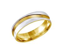 Ehering aus Edelstahl vergoldet für Damen und Herren MARIAGE ringgröße 75