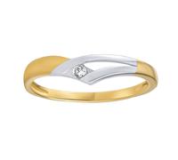 Ehering aus Gold 585 Monica mit Brilliance Zirconia aus 14 Karat Gelb- und Weißgold ringgröße 59