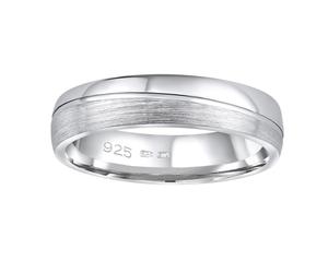 Ehering aus Silber 925 ohne Stein für Damen und Herren GLAMIS ringgröße 73