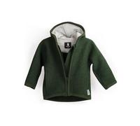 Ehrenkind® Walkjacke Waldgrün Gr. 98/104 | Jacke für Kind aus Merino Schurwolle mit Reißverschluss | Walk Jacke für Baby