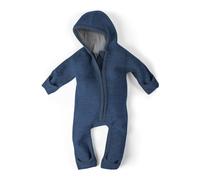 Ehrenkind® WALKOVERALL | Baby Wollwalk-Overalls aus Merino Schurwolle mit Reißverschluss | Walk Wolle Woll-Anzug für Kleinkind und Baby | Jeansblau Gr. 74-80