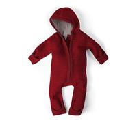 Ehrenkind® WALKOVERALL | Baby Wollwalk-Overalls aus Natur Schurwolle mit Reißverschluss | Walk Wolle Woll-Anzug für Kleinkind und Baby Mohnrot Gr. 74/80