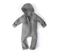 Ehrenkind® WALKOVERALL | Baby Wollwalk-Overalls aus Natur Schurwolle mit Reißverschluss | Walk Wolle Woll-Anzug für Kleinkind und Baby Grau Gr. 50/56