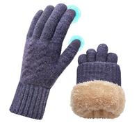 ehsbuy Winter Handschuhe Damen Touchscreen Fleece, Warme Kaschmir Dicke Strickhandschuhe Wollhandschuhe Thermohandschuhe Outdoor Sport Geschenke für Herren und Damen