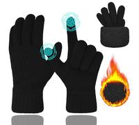 ehsbuy Winter Handschuhe Damen Touchscreen Fleece, Warme Kaschmir Dicke Strickhandschuhe Wollhandschuhe Thermohandschuhe Outdoor Sport Geschenke für Herren und Damen