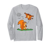 Eichhörnchen Fliegende Eichhörnchen Drachen Lustige Tier Cartoon Kunst Langarmshirt