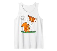 Eichhörnchen Fliegende Eichhörnchen Drachen Lustige Tier Cartoon Kunst Tank Top