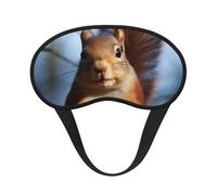 Eichhörnchen lustige Tier-Schlafmaske für Seitenschläfer, Verdunkelungs-Augenmaske für Damen und Herren, Nulldruck-Schlafmasken, weiche, atmungsaktive Augenabdeckung, bequeme Augenbinde, Augenschutz