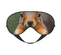 Eichhörnchen Lustige Tieraugenmaske, Schlafmaske für Männer und Frauen, 100% Verdunkelung, kein Druck auf die Augen, weich und atmungsaktiv
