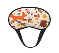 Eichhörnchen und Herbst,Vollständige Augenabdeckungen, lichtundurchlässige Schlafmasken, Verdunkelungs-Augenschützer