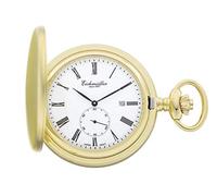 Eichm?ller Since 1950 Taschenuhr Goldfarben Quarzwerk Kleine Sekunde Datum incl. Kette 8211-04