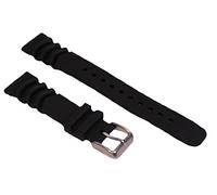 Eichmüller 18mm Kautschuk Armband mit Edelstahl Dornschließe Inklusive 2 passender Federstege