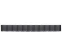 Eichmüller 20mm Edelstahl Zugband flexibles Uhren Armband PVD Schwarz matt