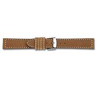 Eichmüller 20mm Leder Armband Braun Edelstahl Dornschließe inklusive Federstege