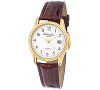 Eichmüller Armbanduhr 3ATM braun Mineral analoge Lederband Krokooptik