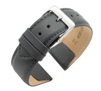 Eichmüller Clip Band für feste Stege in 18/20/22 mm Uhrband Leder Schwarz Braun Beige Grau Weiß (Grau, 22 mm)