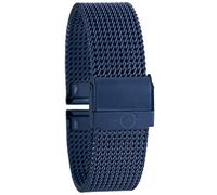 Eichmüller edles bandOh Edelstahl Milanaise Maschen Metall Uhrenarmband mit Sicherheits-Click-Verschluss metallicblau 22mm
