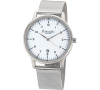 Eichmüller Herren Armbanduhr Milanaiseband silbern Ø 40 3ATM Datum Quarzwerk