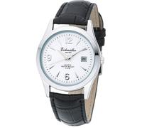 Eichmüller Herrenarmbanduhr Ø 38mm Edelstahl silbern Datum Lederband