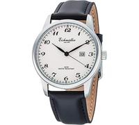 Eichmüller Quarzuhr »Herrenuhr RE1063 Edelstahl altweiss-schwarz Lederband 42 mm«