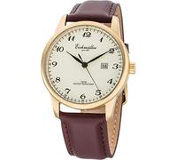 Eichmüller Herrenuhr Edelstahl 42 mm (goldfarben-Weiss-braun)