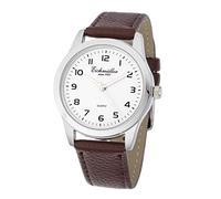 Eichmüller Herrenuhr RE1000 Weiss-braun Lederband 39 mm