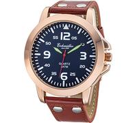 Eichmüller Herrenuhr RE1012 Rose-blau-braun Lederband 45 mm