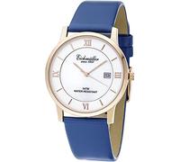 Eichmüller Leder Herrenuhr Blau mit Datumsanzeige und Ionenbeschichtung 5ATM