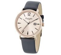 Eichmüller Leder Herrenuhr Grau Roségold mit Datumsanzeige 5ATM
