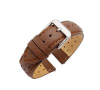 Eichmüller Lederband Rallye Atmungsaktiv in 20/22/24 mm Schwarz Braun Rot Nappaleder (Braun, 22 mm)