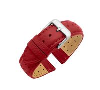 Eichmüller Lederband Rallye Atmungsaktiv in 20/22/24 mm Schwarz Braun Rot Nappaleder (Rot, 22 mm)