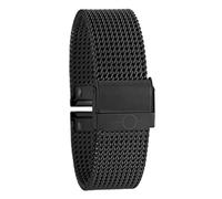 Eichmüller massives 16mm BandOh Edelstahl Milanaise Uhren Armband IP Black