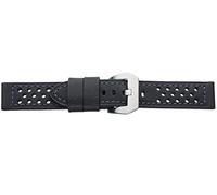 Eichmüller massives 22mm XXL Leder Uhren Armband gelocht schwarz Ersatzband