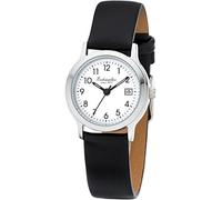 Eichmüller polierte Edelstahl Uhr Datum Damenuhr 5ATM mit Leder Armband