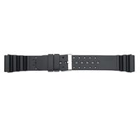 Eichmüller schwarzes 22mm Kautschuk XXL Armband mit Edelstahl Dornschließe 502