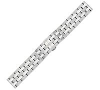 Eichmüller since 1950 18mm Prestige Edelstahlarmband Massiv Butterflyschließe mit Drücker (Modell E90)