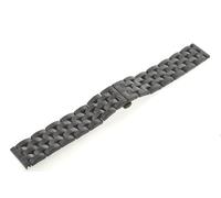 Eichmüller since 1950 20mm Prestige Edelstahlarmband Massiv Butterflyschließe mit Drücker (Modell E93)