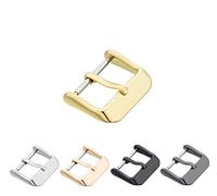 Eichmüller Dornschließe Lederband Schließe Edelstahl Stahl/Gold/Rose/Schwarz/Titan Massiv (PVD Gold, 24 mm)