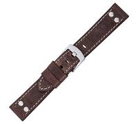 Eichmüller since 1950 Eichm?ller Uhrenarmband Lederband Vintage 18 mm Dunkelbraun Niete 756